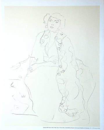 Gustav Klimt (1862-1918) - Damenbildnis Studie