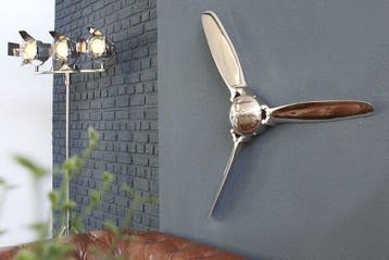 Authentieke wanddecoratie SCREW III 90cm zilveren, Ophalen of Verzenden, Nieuw