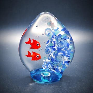 TAGLIAPIETRA - sculptuur, Acquario in vetro di Murano - 64