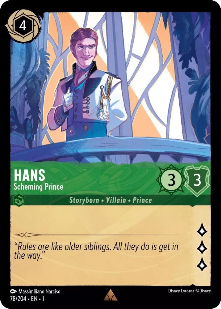 [78/204] - HANS - Scheming Prince ENG FOIL [M/NM], Verzamelen, Disney, Ophalen of Verzenden