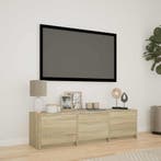vidaXL TV-kast met LED met LED met lade Sonoma Eiken 140 x, Minder dan 50 cm, Verzenden, Nieuw, Minder dan 100 cm
