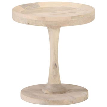 vidaXL Bijzettafel Ø40x45 cm massief mangohout, Verzenden, Nieuw, Minder dan 45 cm