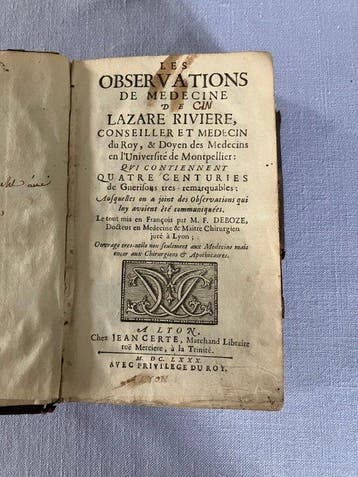 Lazare Riviere; M. F. Deboze (vertaler) - Les Observations