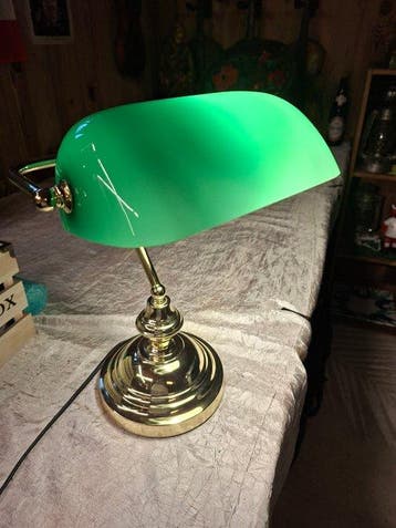 Tafellamp - Glas - Bankierslamp