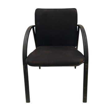 Vergaderstoel, set van 2 stoelen, 50x50 cm zitting, leuning, Ophalen of Verzenden, Gebruikt, Overige typen