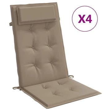 Stoelkussens hoge rug 4st | Retourdeal | 34% Korting, Ophalen of Verzenden, Zo goed als nieuw