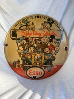 Zeldzaam Disney Esso reclamebord – Mickey Mouse, Donald Duck, Verzamelen, Nieuw