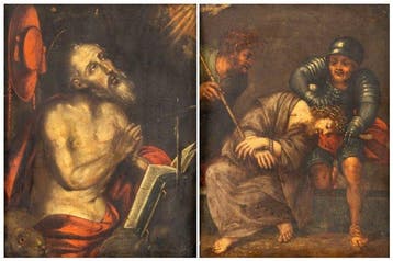Flemish school (XVII) - Dornenkrönung und Heiliger