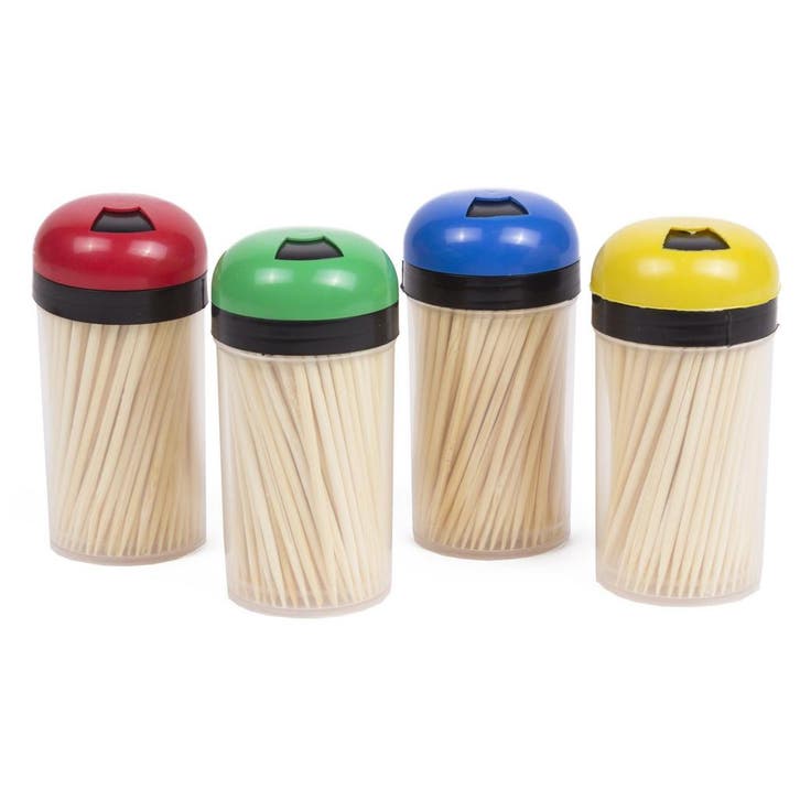 Benson Cocktailprikkers in dispensers - Hout - 6.5 cm - S..., Huis en Inrichting, Keuken | Keukenbenodigdheden, Nieuw, Ophalen of Verzenden