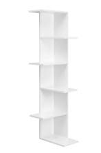 Wit Zigzag Hoekrek Wandplank 6 Lagen – 37x37x140 cm Kast, Verzenden, Nieuw