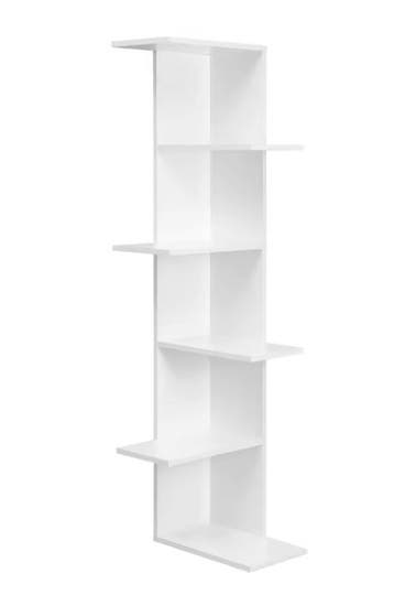 Wit Zigzag Hoekrek Wandplank 6 Lagen – 37x37x140 cm Kast, Verzenden, Nieuw