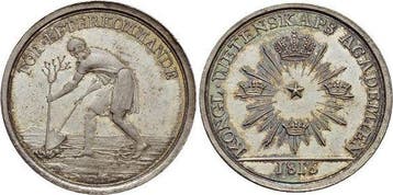 Ar-medaille 1815 Schweden Carl Xiii 1809-1818, Verzenden