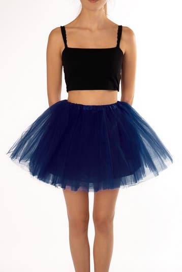KIMU® Tutu Donkerblauw Tule Rokje M L 164 170 176 Donkerblau, Kleding | Dames, Carnavalskleding en Feestkleding, Ophalen of Verzenden