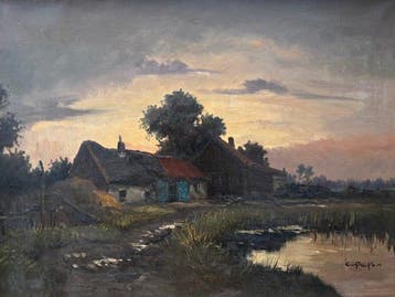 Cor van Reken (1879-1959) (XL-Format) - Hoeve bij