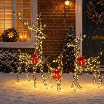 vidaXL Kerst led-rendierfamilie LOVIISA 700 LEDs Warmwit, Diversen, Verzenden, Nieuw