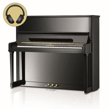 Schimmel Classic C130 T TwinTone SP messing silent piano, Nieuw, Zwart, Piano