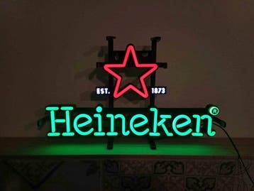 Heineken-reclamesign - Lichtbord - Plastic, Metaal