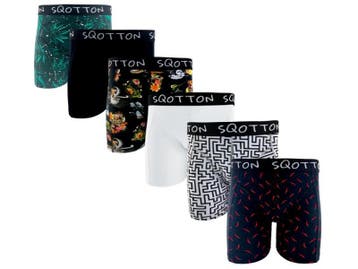 Heren boxershorts - SQOTTON® - 6 stuks - Chill, Verzenden