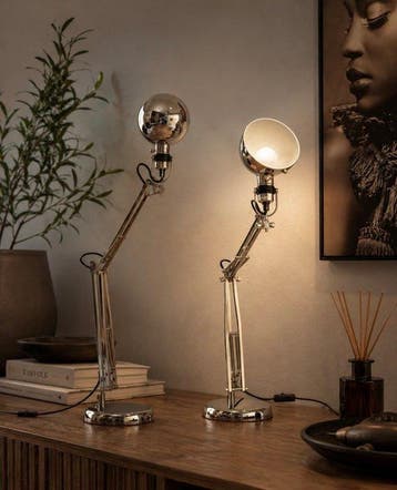 Bureaulamp (2) - Metaal - Verchroomd