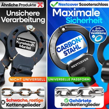 2dekans | Nextcover E-scooterslot Steel-Secure Kettingslot -, Ophalen of Verzenden, Zo goed als nieuw