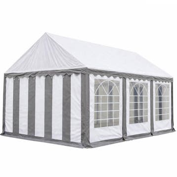 Classic Plus Partytent PVC 6x6x2 mtr in Wit-Grijs, Verzenden, Nieuw, 2 meter of meer, Partytent