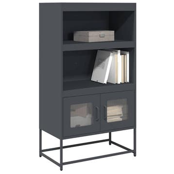 vidaXL buffetkast 68x39x123 cm staal antracietkleurig, Huis en Inrichting, Kasten | Buffetkasten, Verzenden, Nieuw, Metaal