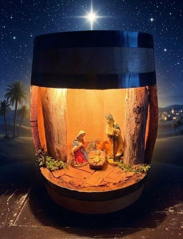 Kerststal - Hout, Diversen, Nieuw