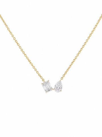 Ketting met hanger - 18 karaat Geel goud - 1.89ct. tw.