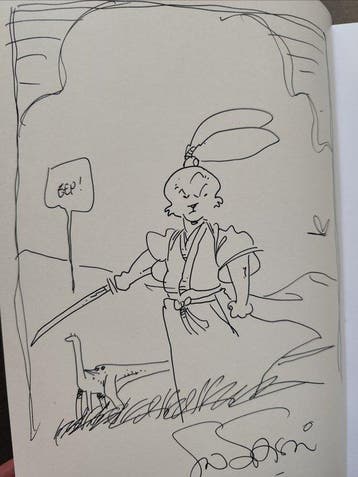Usagi Yojimbo T4 + dédicace - B - 1 Album - Eerste Franse, Nieuw