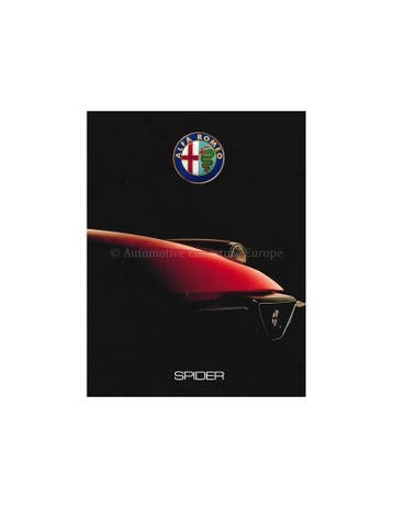1989 ALFA ROMEO SPIDER BROCHURE ENGELS (USA), Nieuw, Alfa Romeo, Author