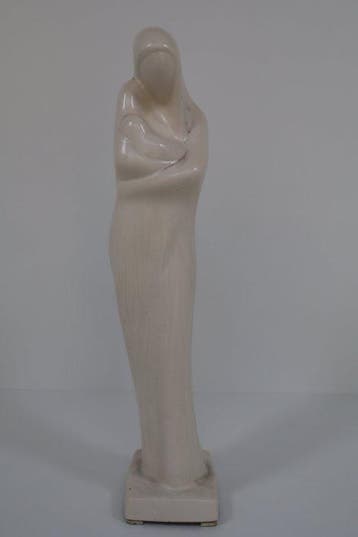Beeld, Moeder met kind - 37 cm - Aardewerk