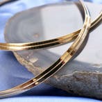 Bicolor gouden omega schakelcollier (Ketting), Sieraden, Tassen en Uiterlijk, Kettingen, Ophalen of Verzenden, Gebruikt, Overige kleuren