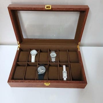 Sieradendoos - Hout - Doos voor 12 horloges