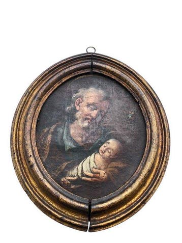 Italiaanse school (XVII) - San Giuseppe con Gesù bambino