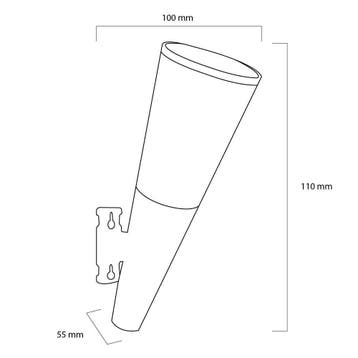 Solar wandlamp Torch - Set van 2 - Op zonne-energie, Zonne-energie, Kunststof, Verzenden, Wandlamp