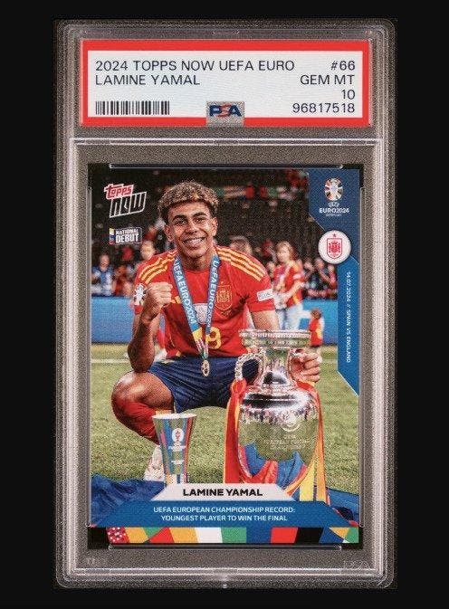 2024 Topps Lamine Yamal - Rookie Card Spain #66 - PSA 10 - 1, Verzamelen, Stickers