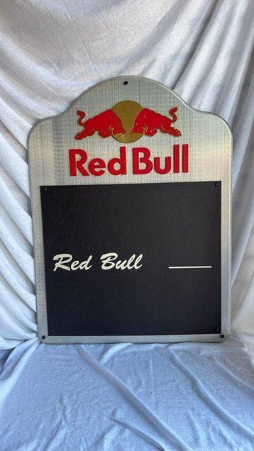 Red Bull – vintage reclamebord / krijtbord – metalen