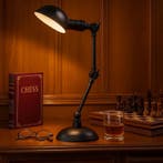 Bureaulamp Princeton Antiek Zwart Binnenverlichting, Verzenden, Nieuw, Overige materialen, Minder dan 50 cm
