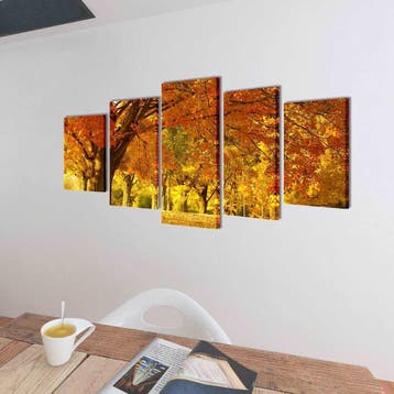 vidaXL Wandprintset esdoorn 100x50 cm canvas, Verzenden, Nieuw