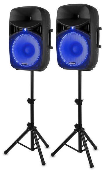 VONYX VPS152A 1000W Actieve Speakerset met Bluetooth, USB/SD, Ophalen of Verzenden, Nieuw