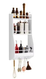 Wandplank MDF met 3 Niveaus & Haken – Keuken & Badkamer, Verzenden, Nieuw