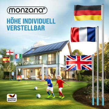 Aluminium vlaggenmast 650cm incl Duitsland vlag, Verzenden, Nieuw