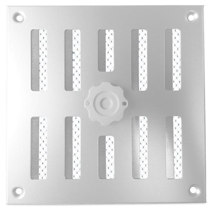 Aluminium afsluitbaar schuifrooster opbouw 155 x 155mm - ALU, Doe-het-zelf en Verbouw, Ventilatie en Afzuiging, Nieuw, Verzenden