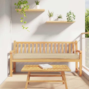 vidaXL Palet Kussen Beige 200 x 40 x 8 cm Oxford Stof, Verzenden, Nieuw, Beige