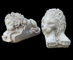 sculptuur, Coppia leoni - 20 cm - Paartje leeuwen Canova -