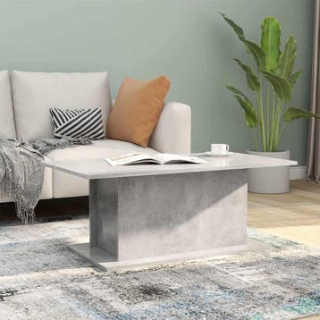 vidaXL Salontafel 102x55,5x40 cm bewerkt hout betongrijs, 100 tot 150 cm, Verzenden, Nieuw, 50 tot 100 cm