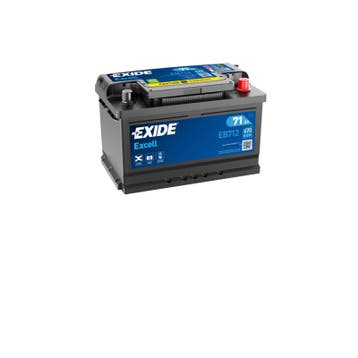 Exide Excell accu | EB712 | 12V 71Ah, Ophalen of Verzenden, Nieuw
