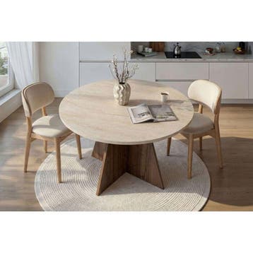 Asir 838NRO1123 Eettafel rond 120 cm van 299 voor €125, Huis en Inrichting, Tafels | Eettafels, Rond, Nieuw, Ophalen of Verzenden