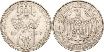 5 Reichsmark 1929 (MuntenenBankbiljetten-Duitslandvanaf1871), Verzenden