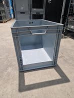 Magazijnbak, 600x400x420 mm, euronorm, grijs kunststof,, Gebruikt, 40 tot 60 cm, 50 tot 75 cm, Bak of Kist